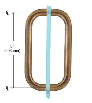 GDI Antique Brass 8" Back-to-Back Solid 3/4" Diameter Pull Handles Without Metal Washers