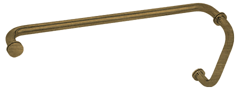 GDI Antique Brass 8" Pull Handle and 24" Towel Bar BM Series Combination With Metal Washers