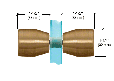 GDI Antique Brass Back-to-Back Bow-Tie Style Knobs