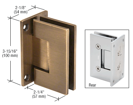 GDI Antique Brass Vienna 537 Series Wall Mount Hinge with Internal 5 Degree Pin