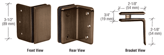 GDI Antique Bronze Pinnacle and Prima Series Wall Mount Bracket