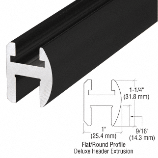 GDI Black Deluxe Shower Door Header Kit - 95"