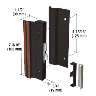 GDI Black Standard Profile Hook-Style Surface Mount Handle 4-15/16" Screw Holes