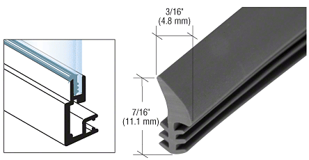 GDI Black Universal Glazing Spline - 100' Roll