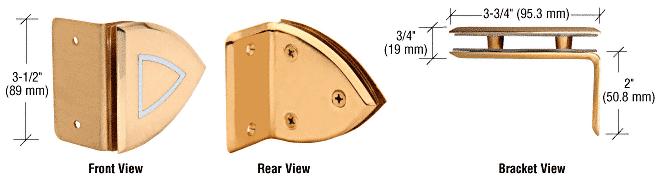 GDI Brass/Chrome Accents Cathedral Wall Bracket
