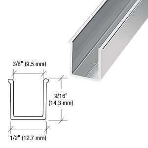 GDI Brite Anodized 72" Snap-In Filler Insert for Shower Door Header