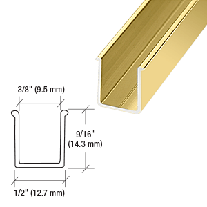 GDI Brite Gold Anodized 72" Snap-In Filler Insert for Shower Door Header