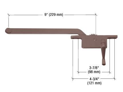 GDI Bronze 9" Right Hand Square Series Casement Window Operator