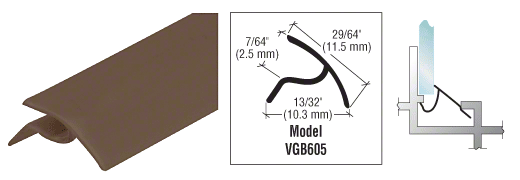 GDI Bronze Snap-In Vinyl Glazing Bead