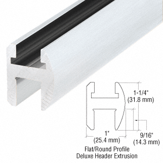 GDI Brushed Anodized Deluxe Shower Door Header Kit - 95"