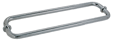 GDI Brushed Nickel 12" BM Series Back-to-Back Tubular Towel Bars With Metal Washers