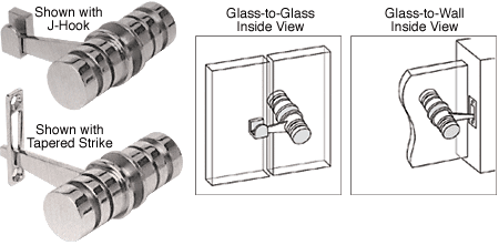 GDI Brushed Nickel 180 Degree Knob Latch