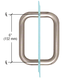GDI Brushed Nickel 6" BM Series Back-to-Back Handle Without Metal Washers