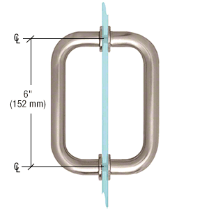 GDI Brushed Nickel 6" BM Series Tubular Back-to-Back Pull Handle