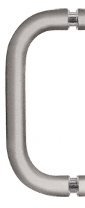 GDI Brushed Nickel 8" Single-Sided Solid 3/4" Diameter Pull Handle Without Metal Washers