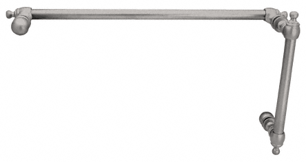 GDI Brushed Nickel Colonial Style Combination 6" Pull Handle With 18" Towel Bar
