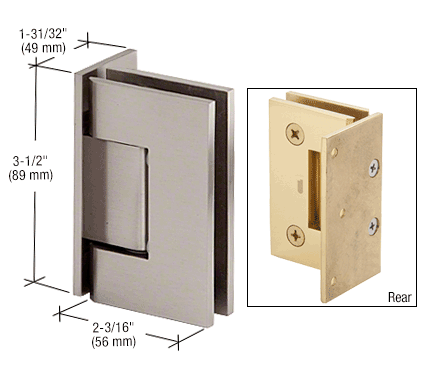 GDI Brushed Nickel Geneva 044 Series Wall Mount Offset Back Plate Hinge