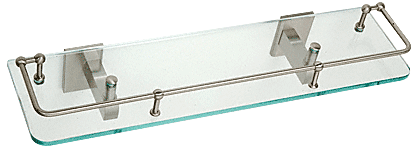 GDI Brushed Nickel Geneva Series 18" Glass Shelf