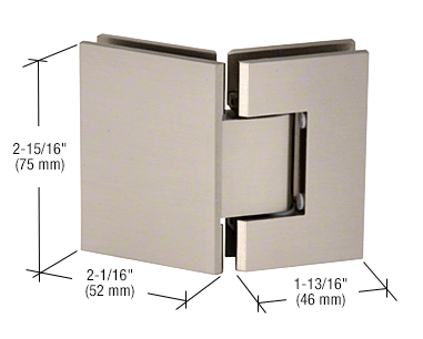 GDI Brushed Nickel Junior Geneva 045 Series 135 Degree Glass-to-Glass Hinge