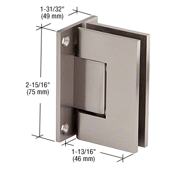GDI Brushed Nickel Junior Geneva 537 Series 5 Degree Wall Mount Hinge