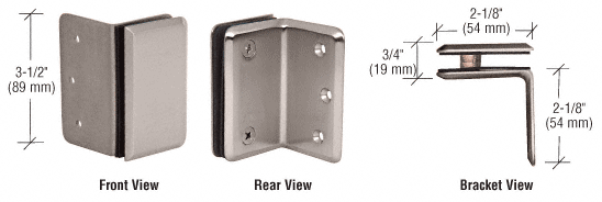 GDI Brushed Nickel Pinnacle and Prima Series Wall Mount Bracket