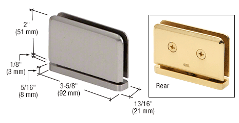 GDI Brushed Nickel Prima 01 Series Top or Bottom Mount Hinge