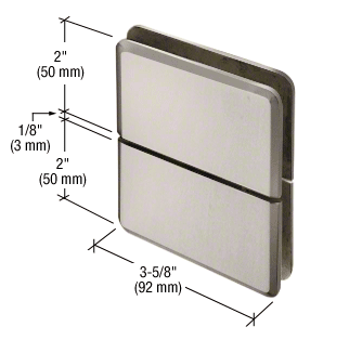 GDI Brushed Nickel Prima 02 Series Glass-To-Glass Mount Hinge