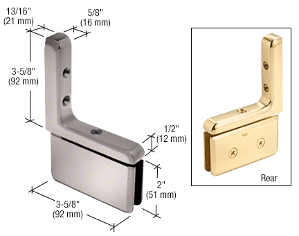 GDI Brushed Nickel Prima 03 Series Wall Mount Hinge