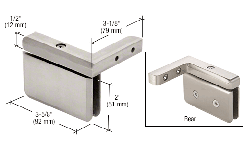 GDI Brushed Nickel Prima 05 Series Right Hand Offset Mount Hinge
