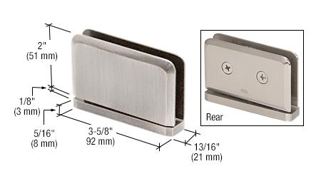 GDI Brushed Nickel Prima #1 Pin 01 Series Top or Bottom Mount Hinge