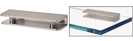 GDI Brushed Nickel Rectangular Interior Shower Shelf Clamp