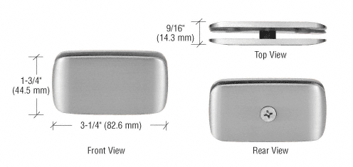 GDI Brushed Nickel Roman Style 180 Degree Glass Clamp