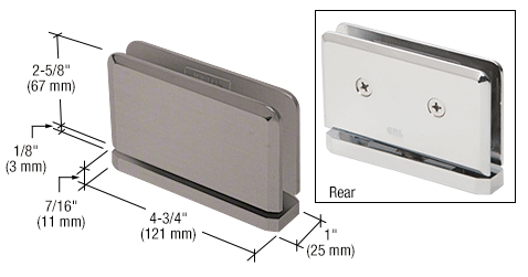 GDI Brushed Nickel Senior Prima 01 Series Top or Bottom Mount Hinge