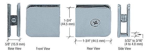 GDI Brushed Nickel Traditional Style Fixed Panel U-Clamp