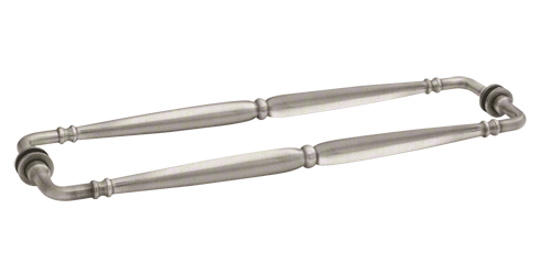 GDI Brushed Nickel Victorian Style 18" Back-to-Back Towel Bar