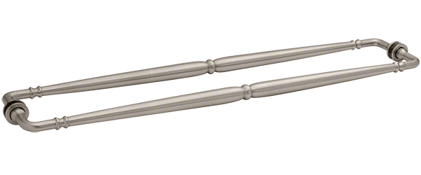 GDI Brushed Nickel Victorian Style 24" Back-to-Back Towel Bar