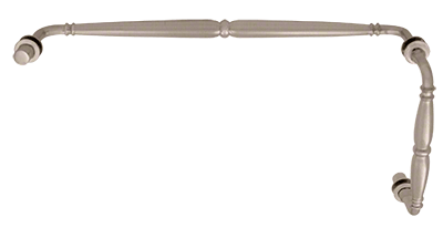 GDI Brushed Nickel Victorian Style Combination 8" Pull Handle 18" Towel Bar