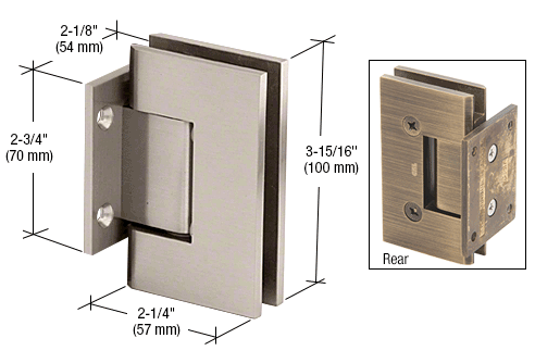 GDI Brushed Nickel Vienna 074 Series Short Back Plate Wall Mount Hinge