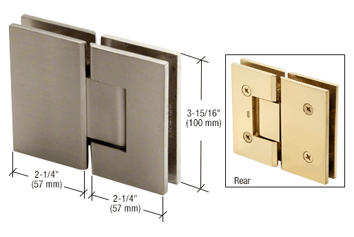 GDI Brushed Nickel Vienna 180 Series Glass-to-Glass Hinge
