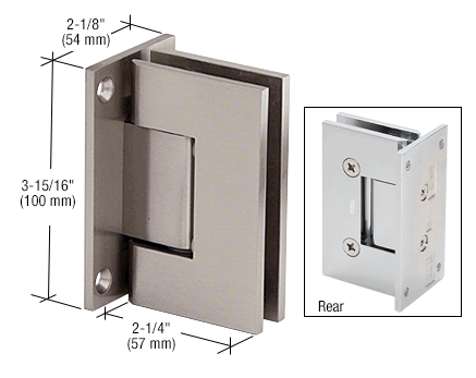 GDI Brushed Nickel Vienna 537 Series Wall Mount Hinge with Internal 5 Degree Pin