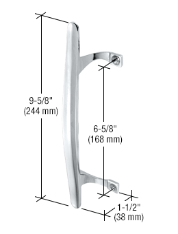 GDI Chrome Inside Pull 6-5/8" Screw Holes
