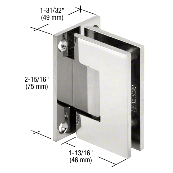 GDI Chrome Junior Geneva 537 Series 5 Degree Wall Mount Hinge