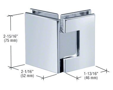 GDI Chrome Junior Geneva 545 Series 135 Degree Glass-to-Glass Hinge With 5 Degree Pin Preset