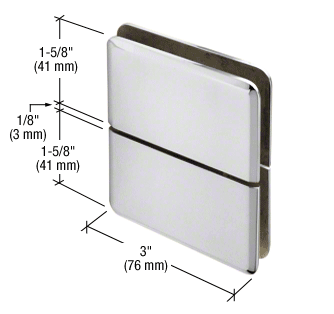 GDI Chrome Junior Prima 02 Series Glass-to-Glass Mount Hinge