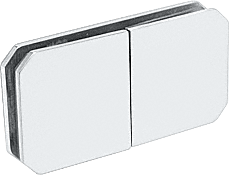 GDI Chrome Monaco Series 180 Degree Split Face Glass-to-Glass Clamp