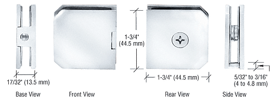 GDI Chrome Monaco Series Fixed Panel U-Clamp