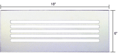 GDI Clear Flat Acrylic 18" x 6" Mirror Grille