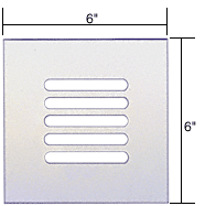 GDI Clear Flat Acrylic 6" x 6" Mirror Grille