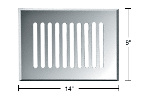 GDI Clear Mirror 8" x 14" Glass Mirror Grille