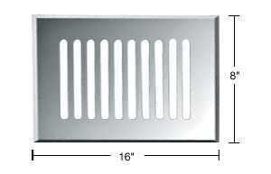 GDI Clear Mirror 8" x 16" Glass Mirror Grille